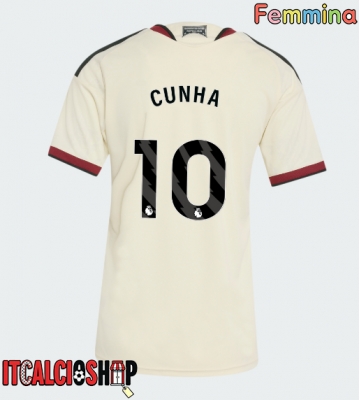Manchester United Matheus Cunha #10 Terza Maglia Femmina 2026-27 Manica Corta